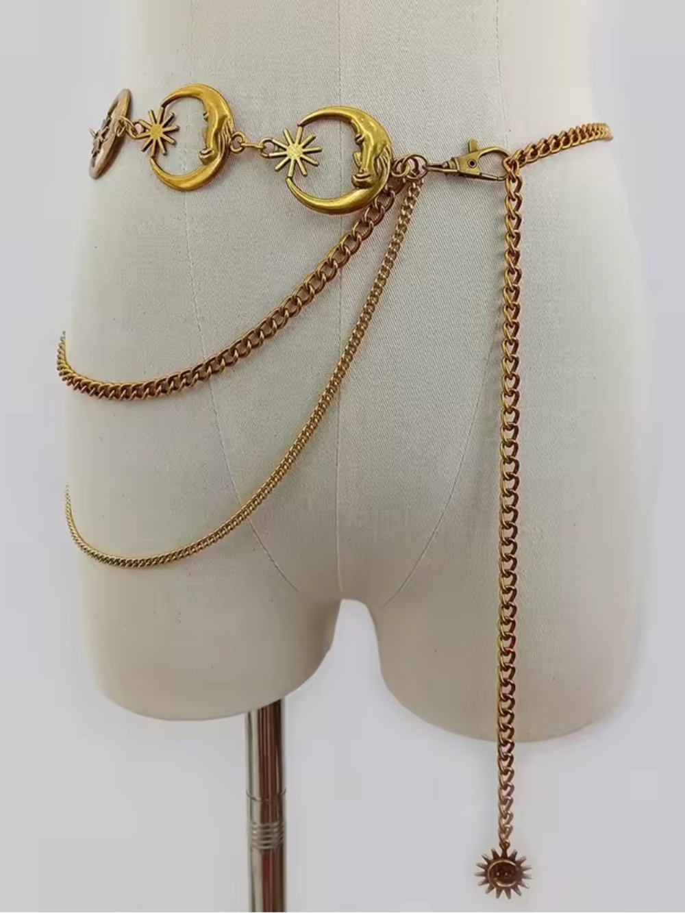 Anthropologie Gold Celestial Chain Belt